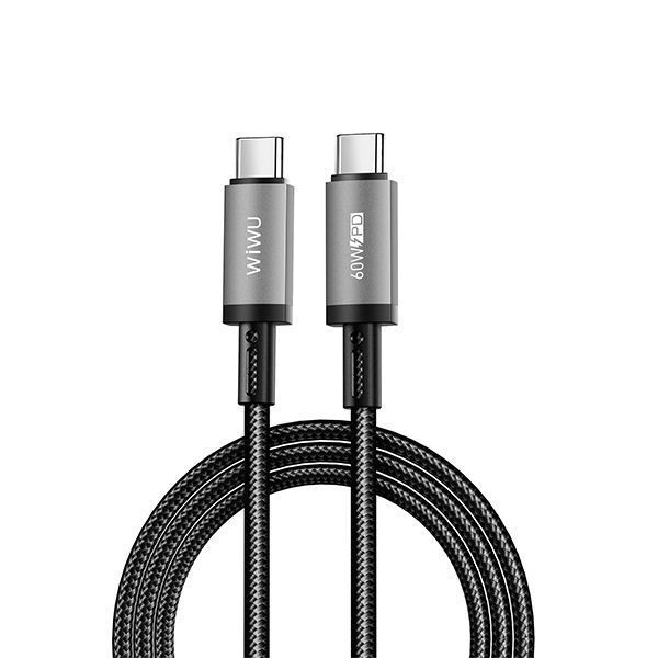 Кабель WIWU Titanlink USB-C to USB-C 60W 1m (Grey)